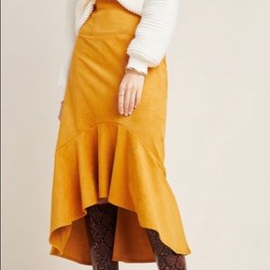 Anthropologie Codina Flounced Midi Skirt